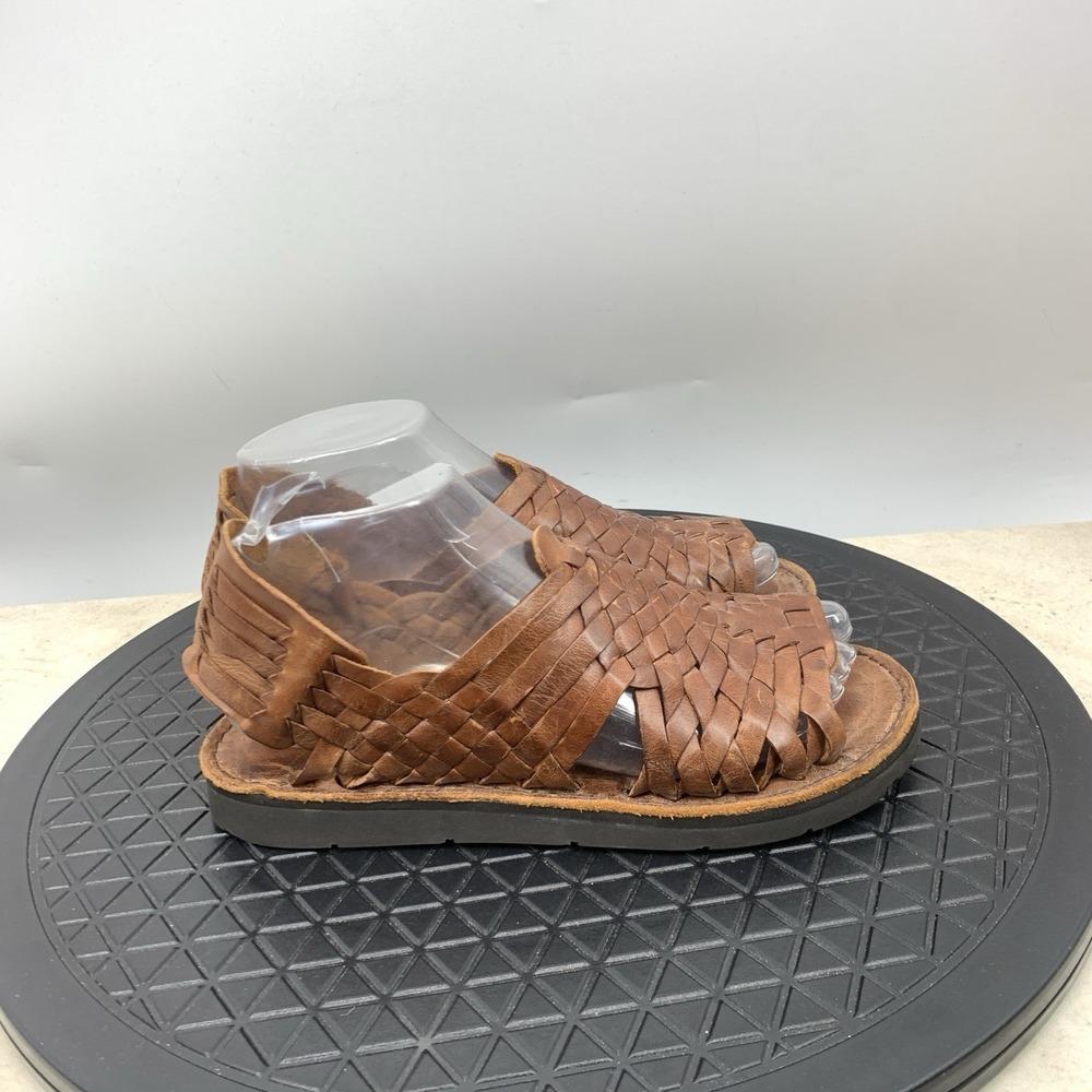 Brand X Huaraches Shoes Women Size 6 Sandals Brown Woven Leather Back Strap